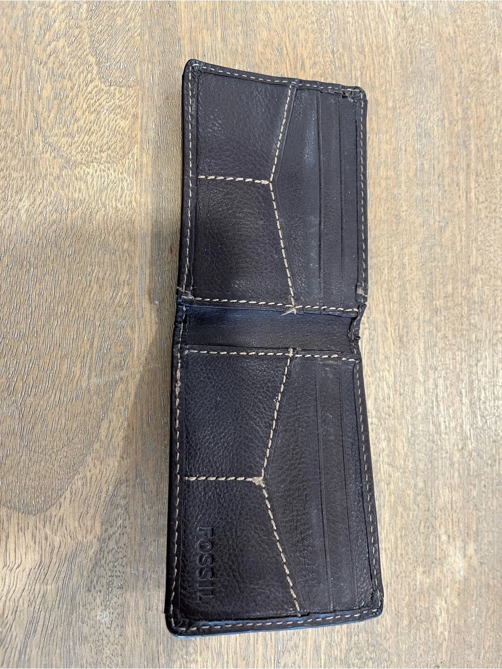 Fossil Dark Brown Leather Money Clip